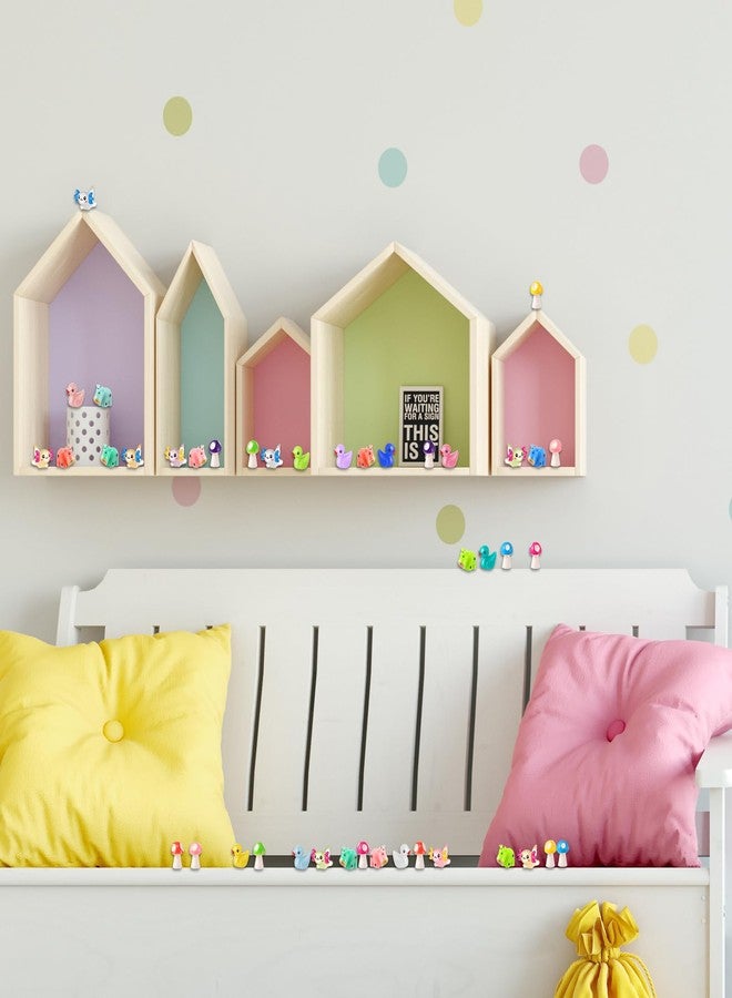 Barydat مجموعة باريدات من 100 قطعة من الحيوانات الراتنجية الصغيرة، تماثيل حيوانات راتنجية صغيرة الحجم لتزيين الحدائق، مثالية لأعمال بيوت الدمى الخيالية الصغيرة، وإكسسوارات تنسيق الحدائق، وهدايا عيد الفصح. - Image 4